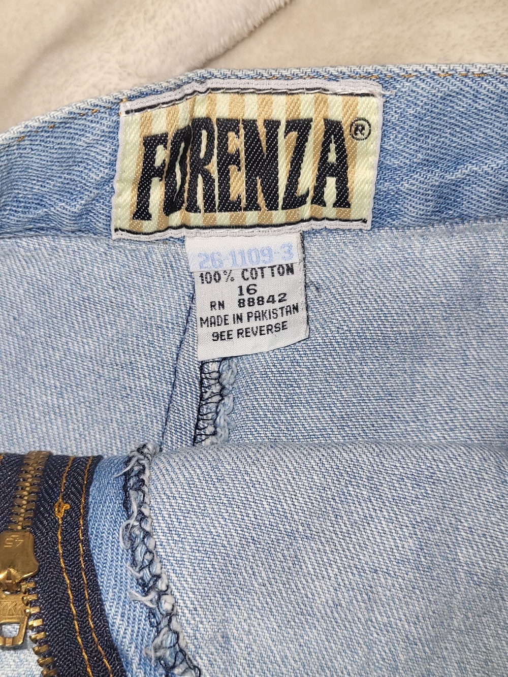 Forenza Light Blue Denim Mini Skirt - Picture 4 of 5